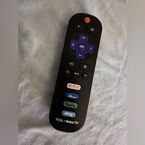 TCL Roku TV Remote with Black and Purple Design